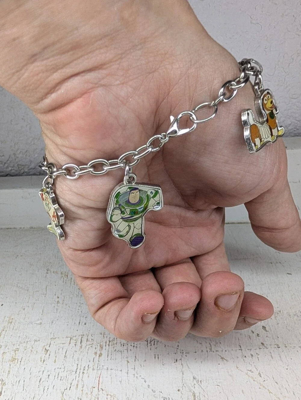 NWOT Girls Womens Toy Story Charm Bracelet Disney Pixar 7.5